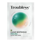 Troubless, Clear Whitehead Peeling Facial Sheet Mask, peelingująca maska w płachcie, 25 ml