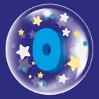 Tuban, balon, cyfra 0, 45 cm