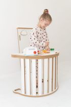 tupti.wood, 3w1: mały bujak montessori + mała zjeżdżalnia, chmurki + blat