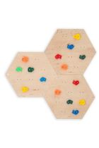 tupti.wood, ścianka wspinaczkowa, modułowa, heksagon, plaster miodu, 3 moduły