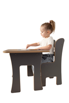 tupti.wood, stolik + krzesełko, szare