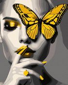 Twoje Hobby, malowanie po numerach + złota farba, Cisza motyla