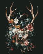 Twoje Hobby, malowanie po numerach, czarne płótno, Jeleń