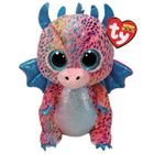 Ty, Beanie Boos, Flint, kolorowy smok, maskotka, 15 cm