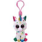 Ty, Beanie Boos, jednorożec Harmonie, brelok pluszowy do kluczy, 8,5 cm