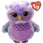 Ty, Beanie Boos, Sowa Owlivia, maskotka, fioletowa, 15 cm