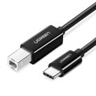 Ugreen, kabel do drukarki, USB-C - USB-B, 480Mb/s, 2m, czarny