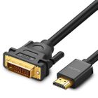 Ugreen, kabel, HD106 DVI 24+1 pin/HDMI FHD, 60Hz, 1.5m, czarny