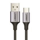 Ugreen, kabel, USB-A/USB-C QC, 3.0, 3A, 2m, US288, szary