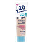 Under Twenty, Anti Acne, matujący fluid antybakteryjny, 03 Beżowy, 30 ml