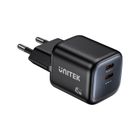 Unitek, ładowarka sieciowa, 2xGAN 45W, 2xUSB-C, PD 3.0, czarna