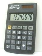 Vector, kalkulator, czarny, 8 cyfrowy wyświetlacz
