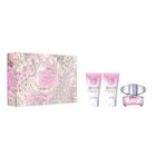 Versace, Bright Crystal, zestaw: woda toaletowa, spray, 50 ml + żel pod prysznic, 50 ml + balsam do ciała, 50 ml
