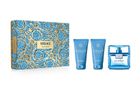 Versace, Man Eau Fraiche, zestaw: woda toaletowa, spray, 50 ml + żel pod prysznic, 50 ml + balsam po goleniu, 50 ml
