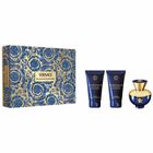 Versace, Pour Femme Dylan Blue, zestaw: woda perfumowana, spray, 50 ml + balsam do ciała, 50 ml + żel pod prysznic, 50 ml
