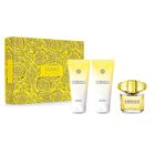 Versace, Yellow Diamond, zestaw: woda toaletowa, spray, 50 ml + balsam do ciała, 50 ml + żel pod prysznic, 50 ml