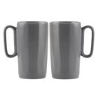 Vialli Design, dwa kubki ceramiczne z uszkiem, 330 ml, Fuori szare