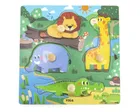 Viga, puzzle z rączką, dzikie zwierzęta, 4 elementy