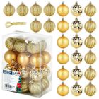 Vilde, bombki choinkowe, nietłukące, złote, 5 cm, 24 szt.