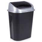 Vilde, kosz na śmieci plastikowy, czarny, 25 l