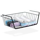 Vilde, koszyk podwieszany pod półkę, metalowy, czarny, 40,5-26,5-14,5 cm