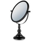Vilde, lusterko na nóżce kosmetyczne do makijażu, metalowe, czarne, 25-33 cm