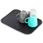 Vilde, mata do suszenia naczyń, silikonowa, czarna, 34-26,5 cm