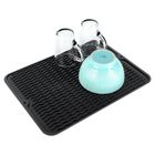 Vilde, mata do suszenia naczyń silikonowa, czarna, 40-30 cm