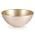 Vilde, miska szklana, złota okrągła, 15 cm, 600 ml