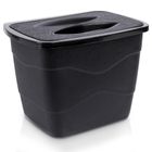 Vilde, pojemnik na obierki na drzwi, czarny zamykany, 4.5 l