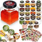 Vilde, pojemnik na przyprawy, szklany, 100 ml, 24 szt. + 90 naklejek