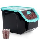 Vilde, pojemnik na warzywa i owoce, z pokrywką, czarny, 12 l