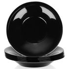 Vilde, talerze obiadowe głębokie szklane, czarne, 21,5 cm, 400 ml, 6 szt.