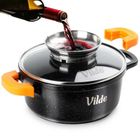 Vilde, Terruna Aroma, garnek ze szklaną pokrywką, granitowy, 16 cm, 1,2l