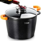 Vilde, Terruna Aroma, garnek ze szklaną pokrywką, granitowy, 24 cm, 6,7l