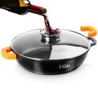 Vilde, Terruna Aroma, patelnia granitowa, ze szklaną pokrywką, głęboka, 32 cm, 4,7l