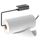 Vilde, wieszak na ręcznik papierowy, metalowy, czarny, 30-4,5-13 cm