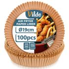 Vilde, wkład do frytkownicy beztłuszczowej Air Fryer, papierowy, okrągły, 19 cm, 100 szt.