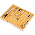 Vilde, wkład na sztućce do szuflady, rozsuwany, bambusowy, 35,5-54,5-45,5 cm