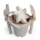 Wader, Biszkoptowa Chmurka, Zamek, zestaw do piasku, 6 elementów