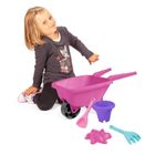 Wader, Happy Summer, taczka z kompletem do piasku, różowa