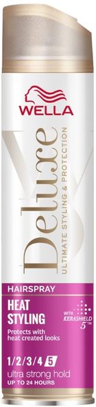 Wella, Deluxe Heat Styling, ultra mocny lakier do włosów, 250 ml