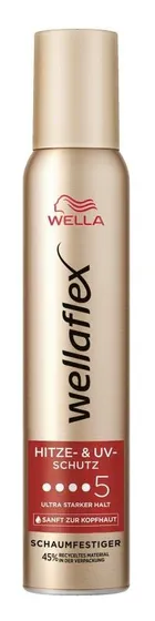 Wella, Wellaflex, pianka do włosów ochrona przed ciepłem i UV, 200 ml