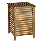 Wenko, Fondi, drewniany kosz na pranie z pokrywą, 65 cm