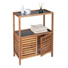 Wenko, Fondi, regał łazienkowy z szafką z drewna akacji, 86 cm