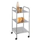 Wenko, regał łazienkowy na kółkach z trzema półkami, stal, 32-71-36.5 cm