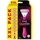 Wilkinson, Quattro For Women, maszynka do golenia z wymiennymi wkładami dla kobiet + 8 wkładów