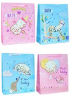 W&K, torebka prezentowa, 3D, brokat, rozmiar L, 1 szt.