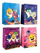 W&K, torebka prezentowa, 3D, brokat, rozmiar L, 1 szt.