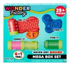 Wonder Factory, Never Dry Dough, Mega Box Set, masa plastyczna z akcesoriami, 25 elementów